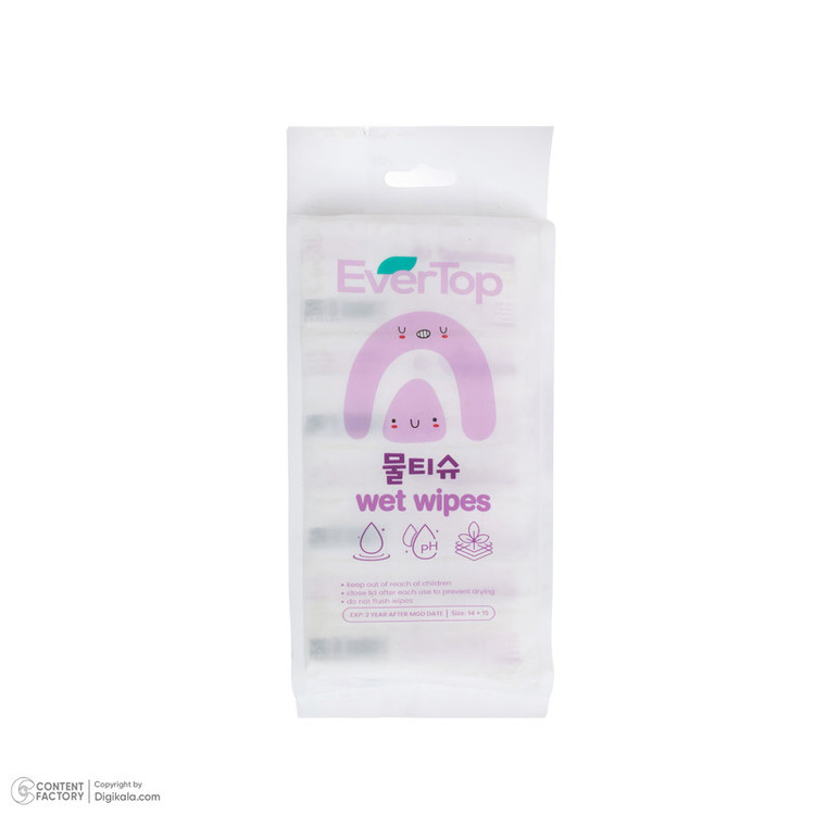 دستمال مرطوب اورتاپ مدل wetwipes MINI مجموعه 8 عددی
