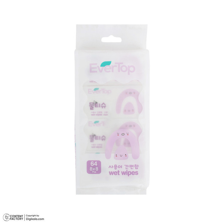 دستمال مرطوب اورتاپ مدل wetwipes MINI مجموعه 8 عددی